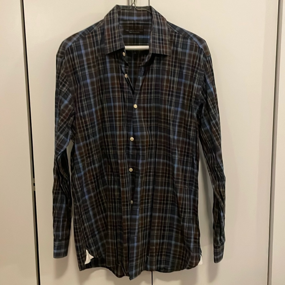 [Bloomingdales Mens Store] Dark Checkered Shirt